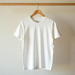 white crew neck t-shirt