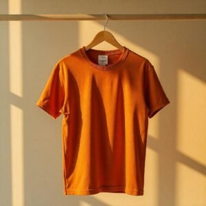 orange crew neck t-shirt